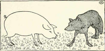 The Hungry Wolf and Pig